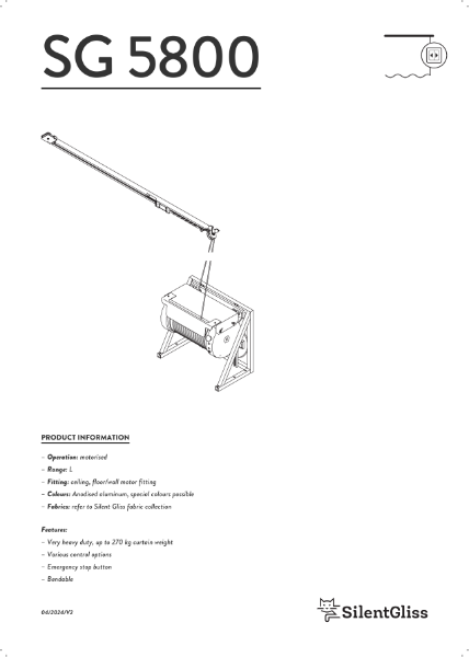 Silent Gliss SG 5800 Heavy Duty Stage Curtain Track