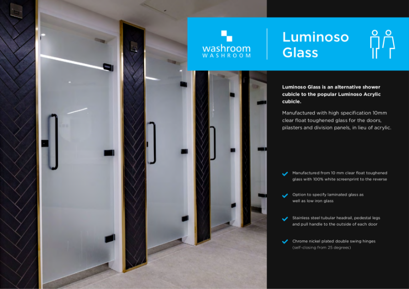Luminoso Glass shower cubicles
