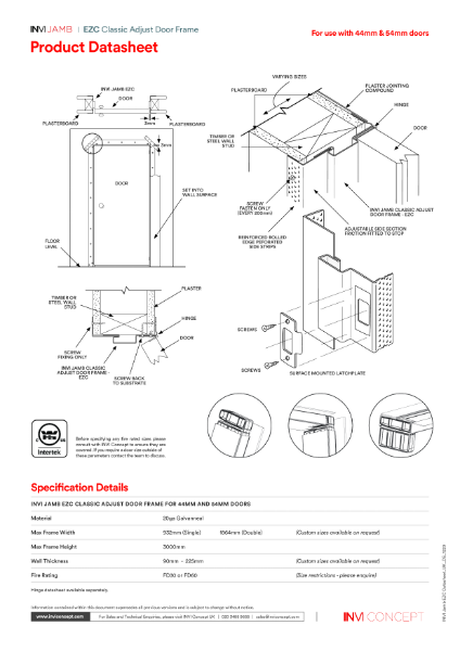 INVI-Jamb-EZC-Datasheet