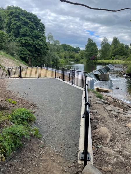 Cast Iron post and Rail, Mid Calder Fish Pass