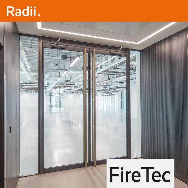 FireTec E30 Single Glazed Fire Rated Glass Partition System (Micro Channel) and Glass Door