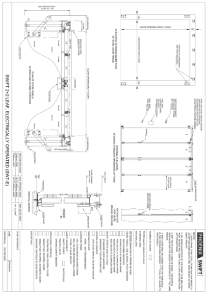 Standard Drawing for Swift 2+2 Powered Doors