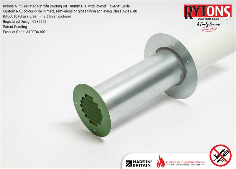 Rytons A1® Fire-rated Retrofit Round Ducting Kits