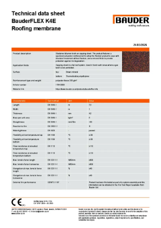 BauderFLEX K4E Roofing membrane (Brown)