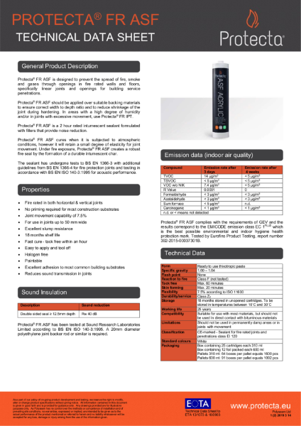 FR ASF - Technical Data Sheet