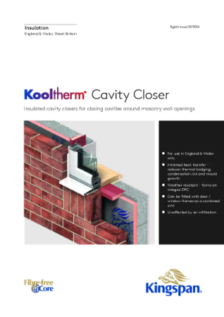 Kingspan Kooltherm Cavity Closer brochure