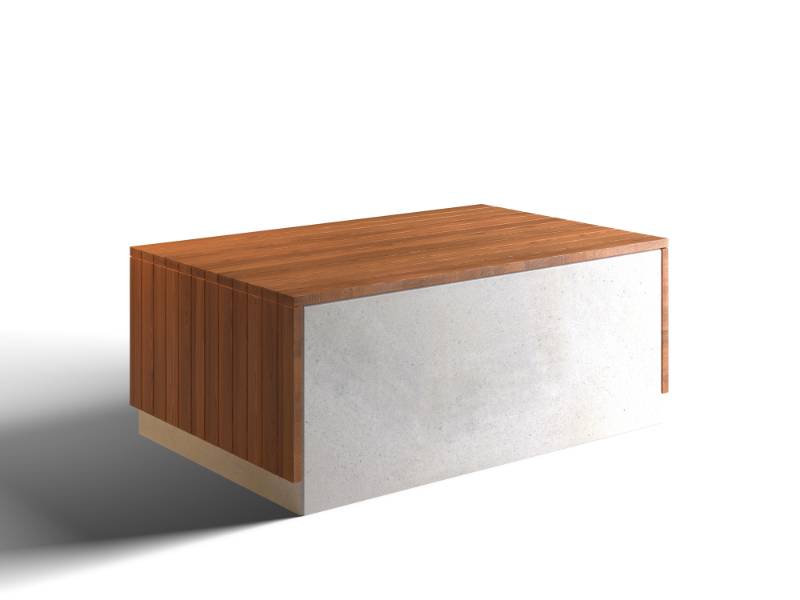 PAS 68 - Counter Terror Concrete Bishopsgate Timber Top - Vehicle defence 