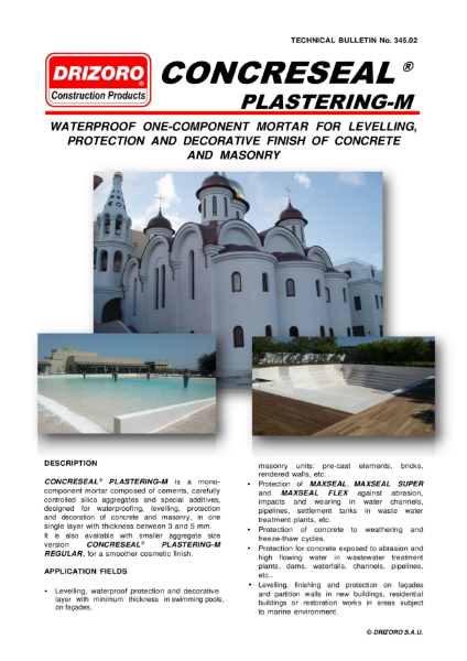 Concreseal® Plastering-M