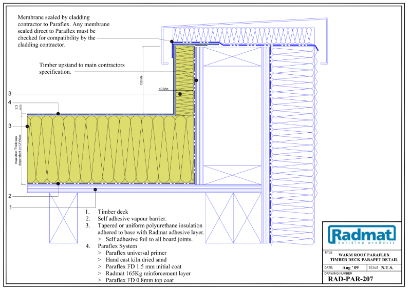 Warm Roof Paraflex Roof Systems drawings 207-403