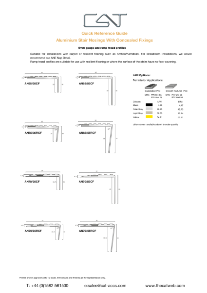Aluminium Concealed Fixing Stair Nosings
