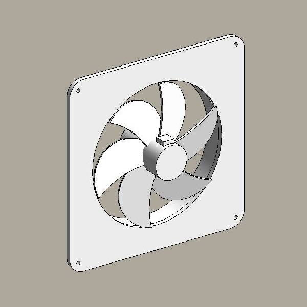 Wall mounted axial fan