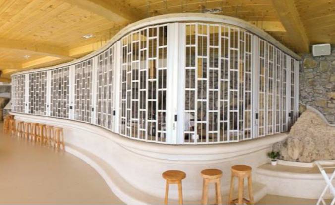 Flexiglide Sliding Folding Security Shutters - Curve Sliding Folding Horizontal Shutter