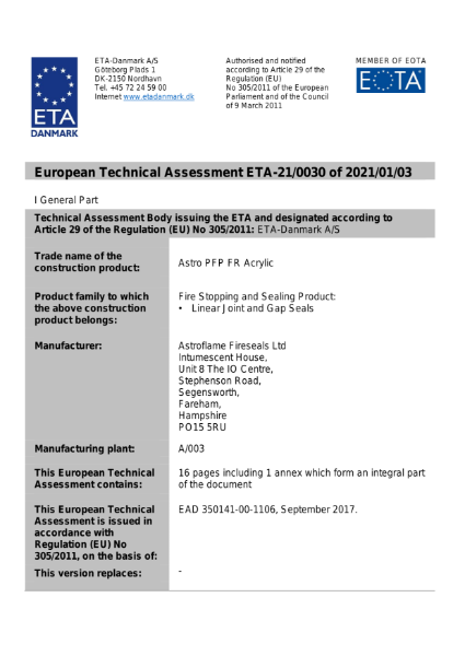 European Technical Approvals