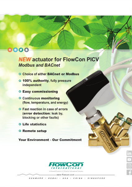 FlowCon Smart Actuator Fact Sheet