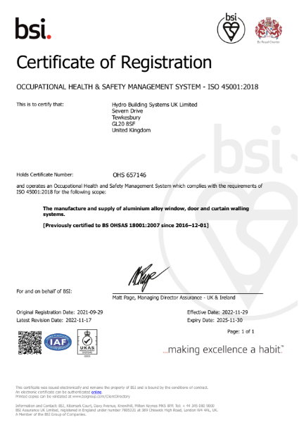 ISO 45001 Health and Safety Management