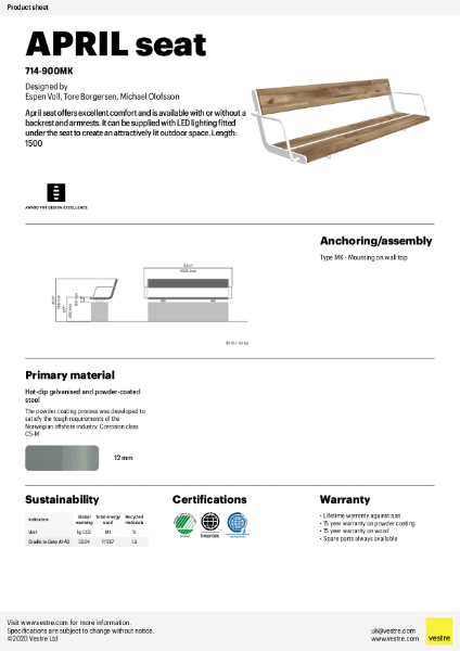 APRIL Seat 714-900MK