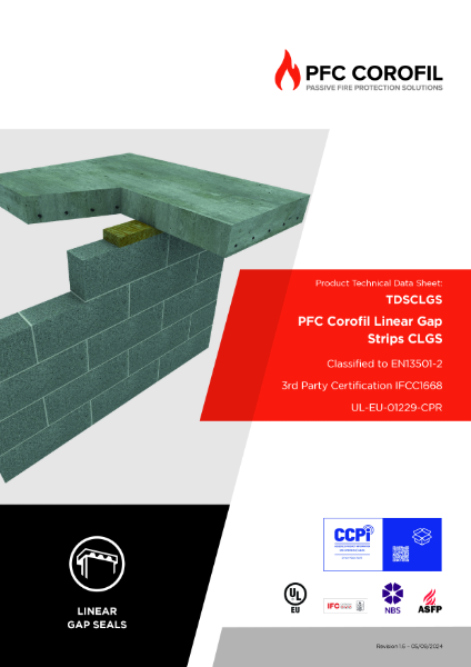 TDSCLGS PFC Corofil Linear Gap Strips CCLGS Datasheet [Rev 1.6]