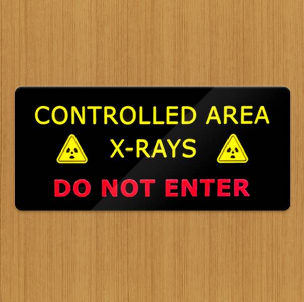 enviro-Sign® - Illuminated X-Ray Warning Sign