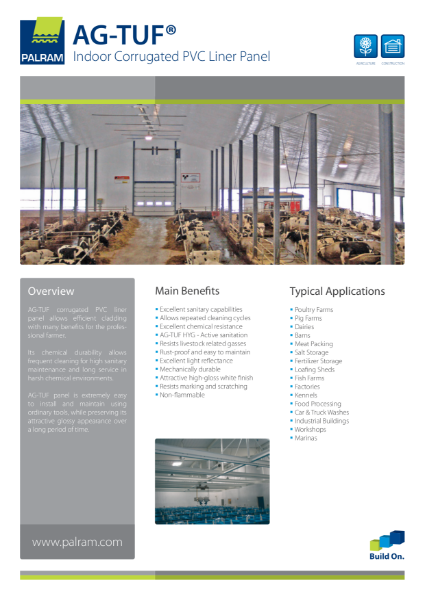 AG-TUF - Indoor Corrugated PVC Liner Panel