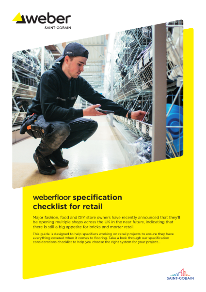 weberfloor specification checklist for retail