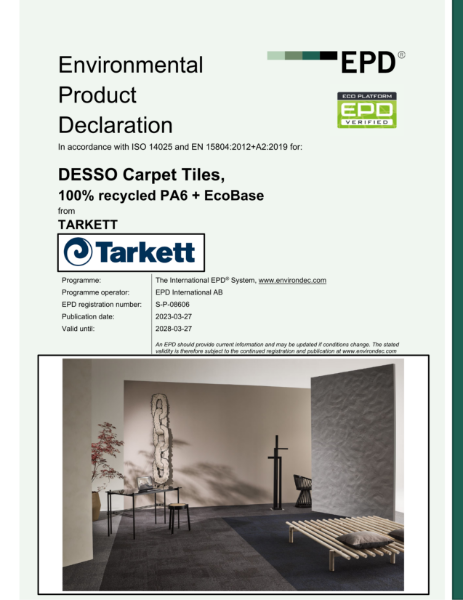 EPD - DESSO - 100% Recycled PA6 & Desso EcoBase