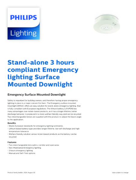 Emergency Surface Mounted Downlight