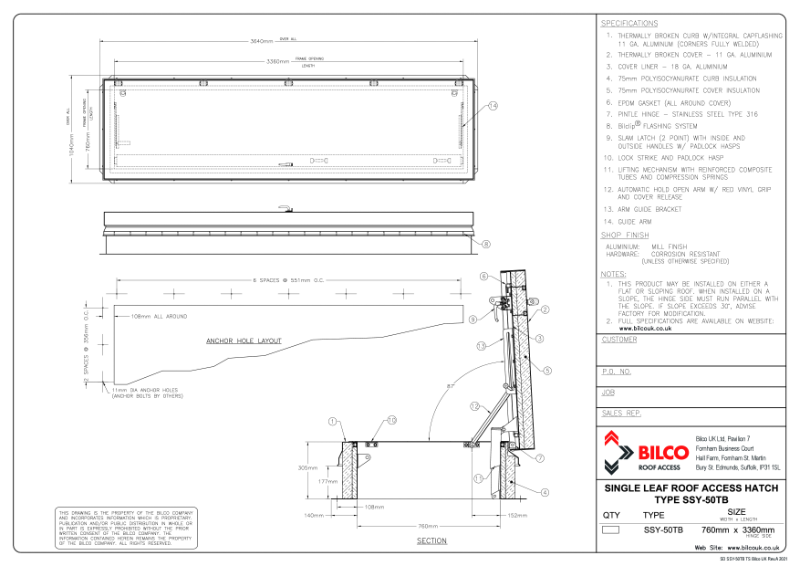 SUBMITTAL DRAWINGS  SSY-50TB