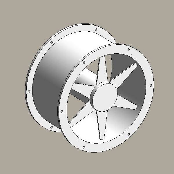 Duct mounted axial fan