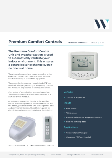 Premium Rooflight Controls