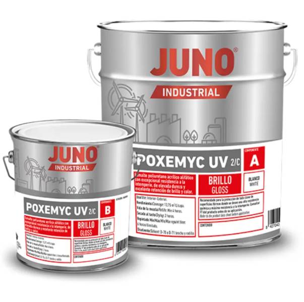 Juno Poxemyc UV RAL 9006 Aluminium Cladding Paint - Two-Component Polyurethane Enamel 