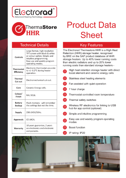 Thermastore - Hight Heat Retention Storage Heater Range – Product Data Sheet