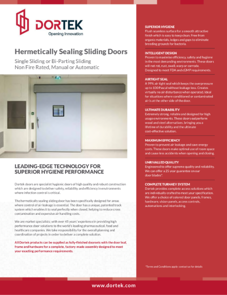 9.4. Dortek Hermetically Sealing Sliding Door