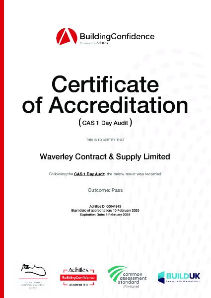 Achilles Building Confidence - Certificate of Accreditation