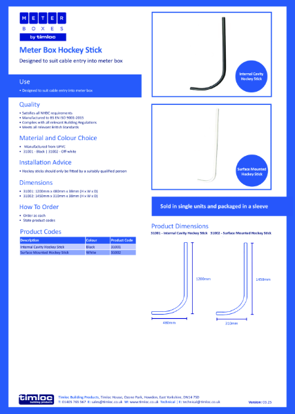 Meter Box Hockey Sticks Datasheet