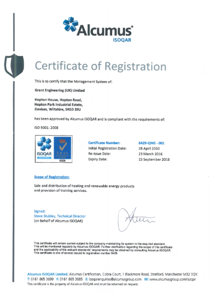 ISO 9001:2008 Certificate