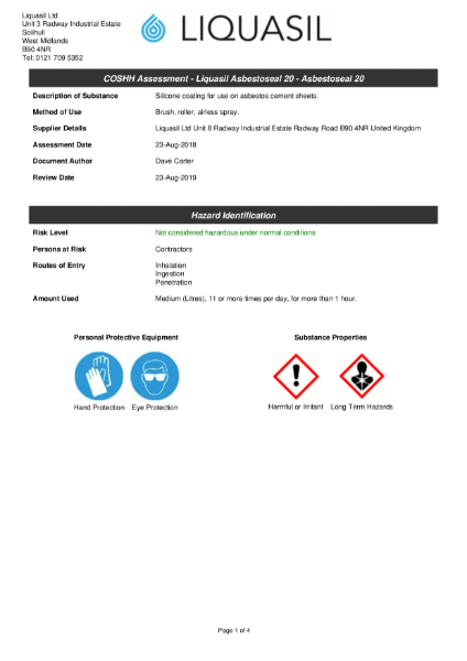 Asbestoseal - BBA Approved asbestos roof coating system