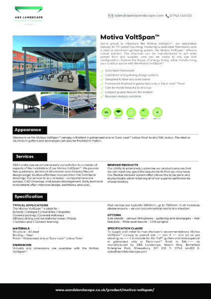 Motiva VoltSpan Datasheet