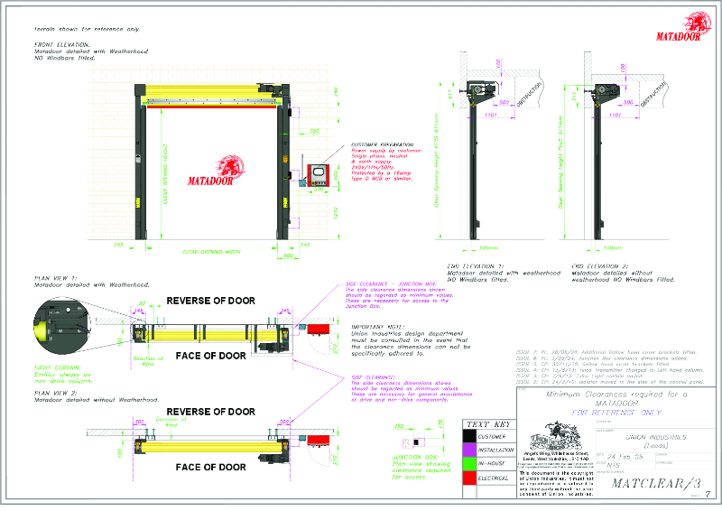 Matadoor Clearance drawing