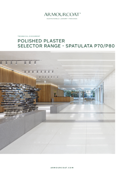 Armourcoat Polished Plaster Spatulata - Technical Document
