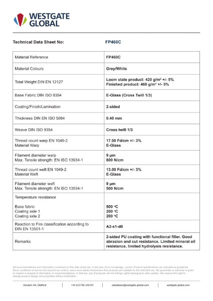 FP460C Technical Data Sheet