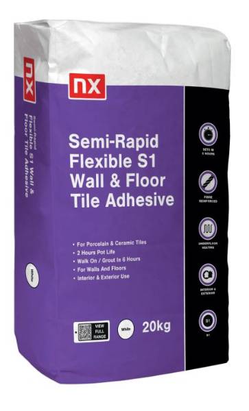 NX Semi-Rapid Flexible S1 Wall & Floor Tile Adhesive