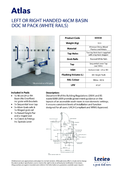 EDOCM - Atlas Close Coupled DOC M White