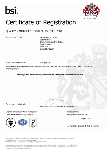 ISO 9001:2008 Certificate