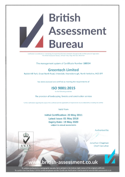 ISO 9001:2015 Certificate