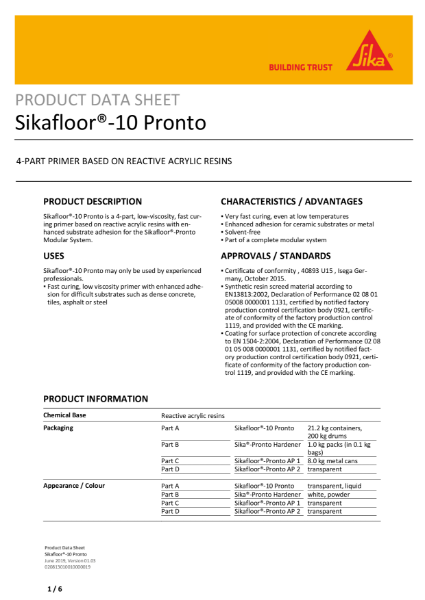 Sikafloor 10 Pronto