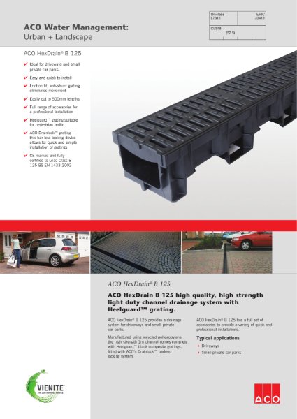 ACO HexDrain B 125 brochure