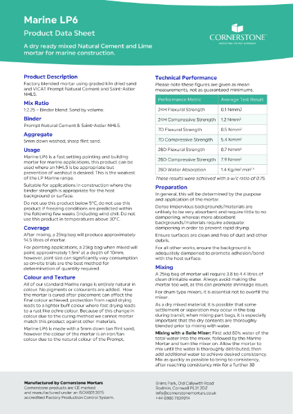 Marine LP6 - Product Datasheet