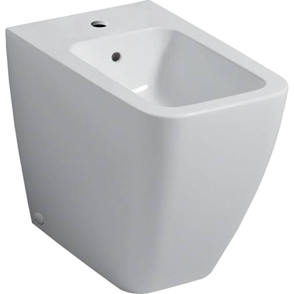 Geberit iCon Square floor-standing bidet, back-to-wall, shrouded - Bidet