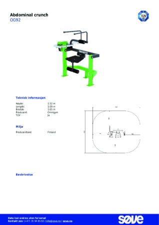 Produktark Abdominal crunch
