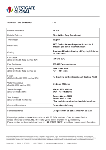 FR630 Technical Data Sheet